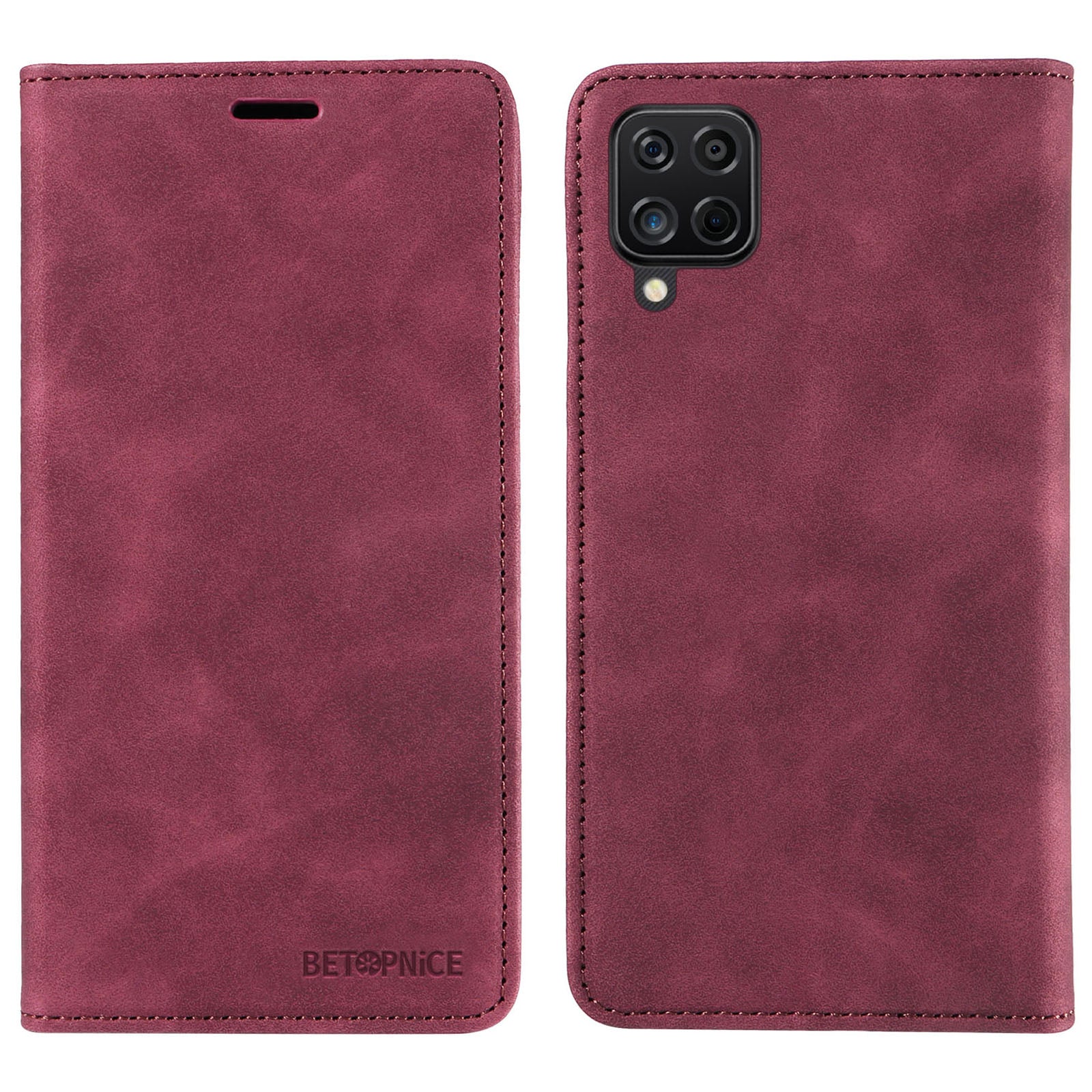 BETOPNICE 003 til Samsung Galaxy A12 M12 F12 PU Læder Flip Cover Stand Telefon Case RFID blokerende tegnebog BETOPNICE 003 til Samsung Galaxy A12 M12 F12 PU Læder Flip Cover Stand Telefon Case RFID blokerende tegnebog